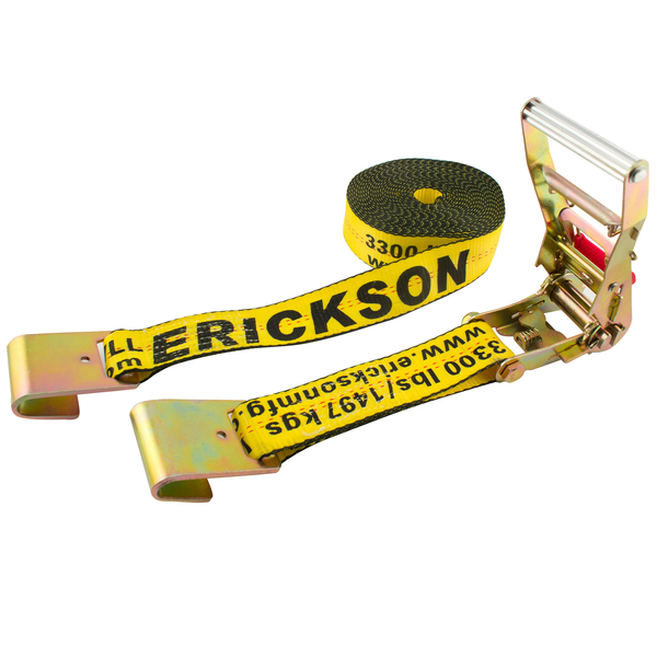 Erickson 2"X50Ft Ratchet Strap w/ Web Clamp Flat Hooks 78651